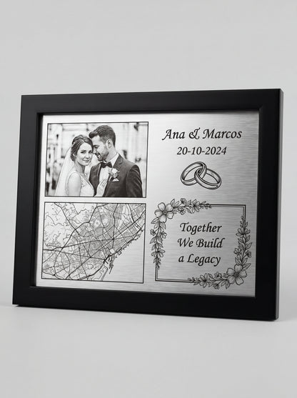Cuadro de Acero Grabado a Láser · Personalizado MemorLux
