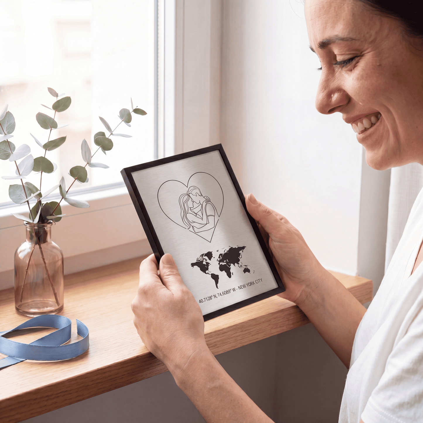 Cuadro de Acero Grabado a Láser · Personalizado MemorLux